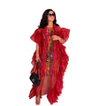New Arrival Women's Summer Dress African Kitenge Top Designs Polyester Mesh Gauze Ankara Dress for Underwear Printing