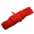 Direct Factory Supply Fine Polyester Braided Flat Thick Red Transparent Tips Durable 8mm 10mm Width Sport Shoes Shoelaces Sold
