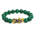 Feng Shui Agate Pixiu Green Jade Wealth Protection Good Lucky Fortune Men Women Bracelets Jewelry