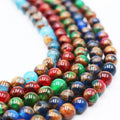 Natural Loose Stone Beads Round String Gemstone Perles 6mm 8mm 10mm Colorful Jaspers for DIY Jewelry Making