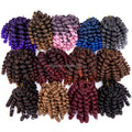 AliLeader Heat Resistant Synthetic Hair Jamaican Bounce Jumpy Wand Curl Crochet Braid Hair Extension