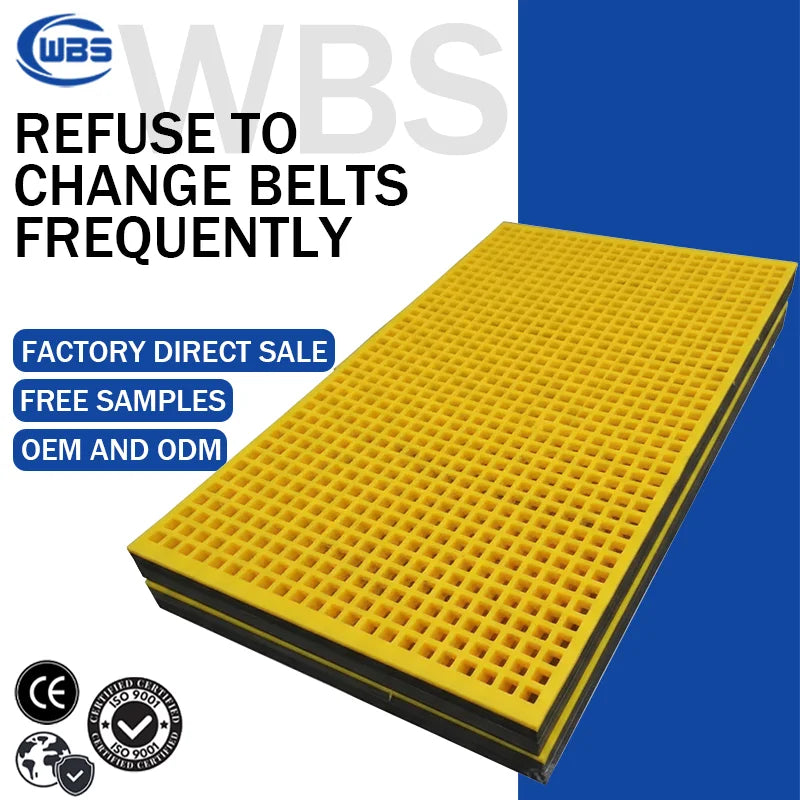 Factory Price Polyurethane Rubber Vibrating Screen Mesh Polyurethane Screen Panel