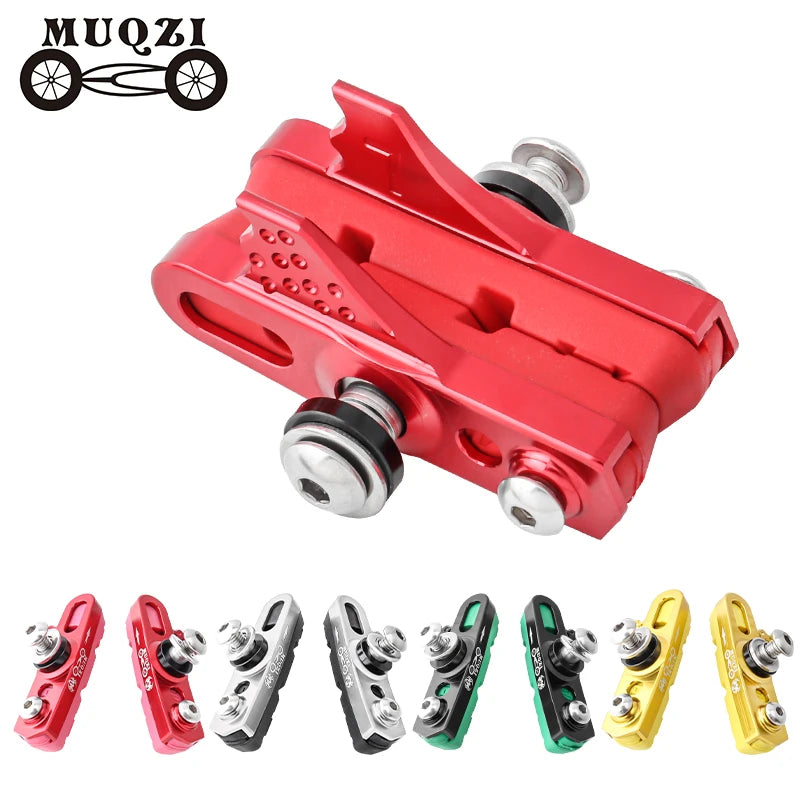 MUQZI 1 Pair Mountain Road Folding Bike Brake Pads C- Brake Caliper Pads Mountain Bikes Accessories Braking Holder Shoes Rubber