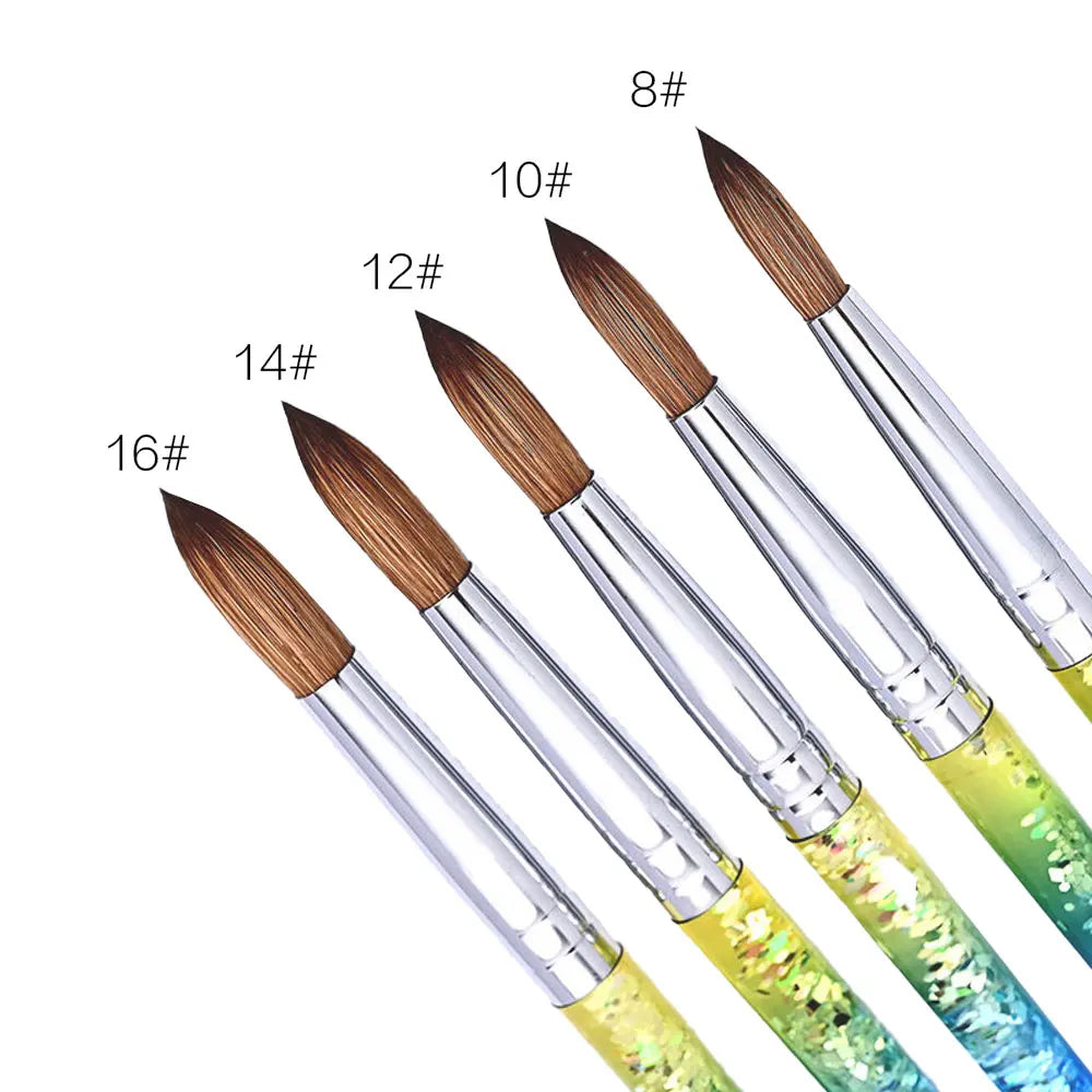 IPHF All Size Nail Art Brush Case Kolinsky Sable Hair Acrylic Nail Brush Kolinsky Nail Brush Germany