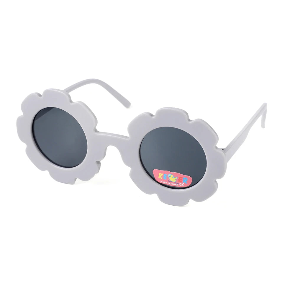 Wholesale Cheap Cute Unisex Children Eyewear Frame Sunglasses Flower Sunflowers Design UV400 Protection KROKODIL Brand Kids