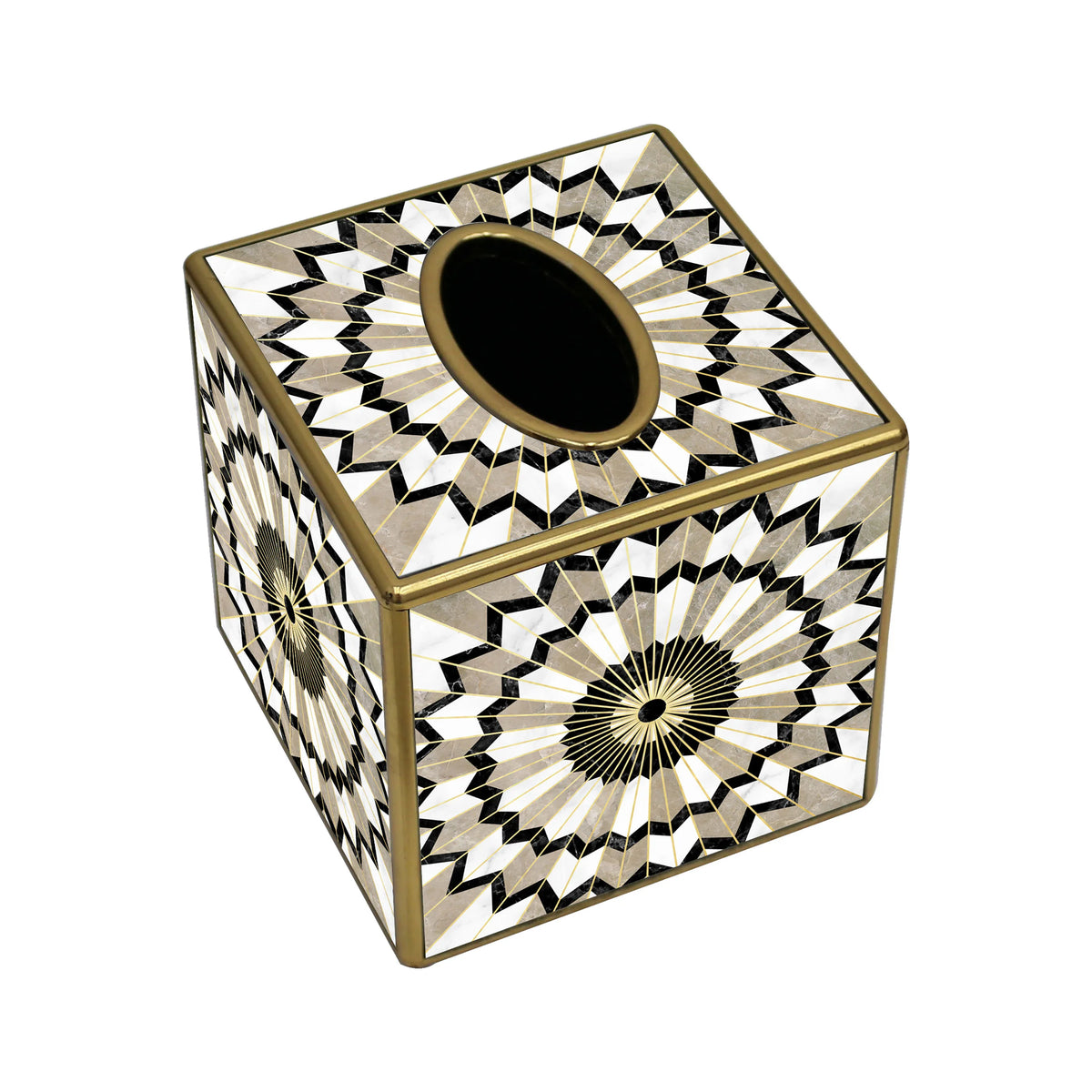 6 PCS Design/Wholesale Modern Customized Glass Printed Pattern Square Tissue Box