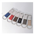 Manufacturer Personalized Blank Leather Keyring Custom logo Letters Laserable Leatherette Metal Spring Buckle Keychain