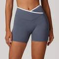 Custom logo V-shape Yoga Shorts High Waist Tight-fitting Nude Feel Peach Butt Lift Shorts for Women Sports Gym Outfit