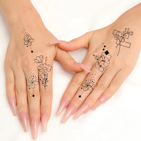 Five & Ten GMPC/Sedex/ISO/EUDR Body Hand Art Water Transfer Printing Fake Tattoo Waterproof Face Henna Temporary Tattoo Sticker