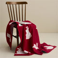 LMT Soft Red Cartoon Animal Rabbit Microfiber Knitted Throw Blanket Children Gift New Year Sofa