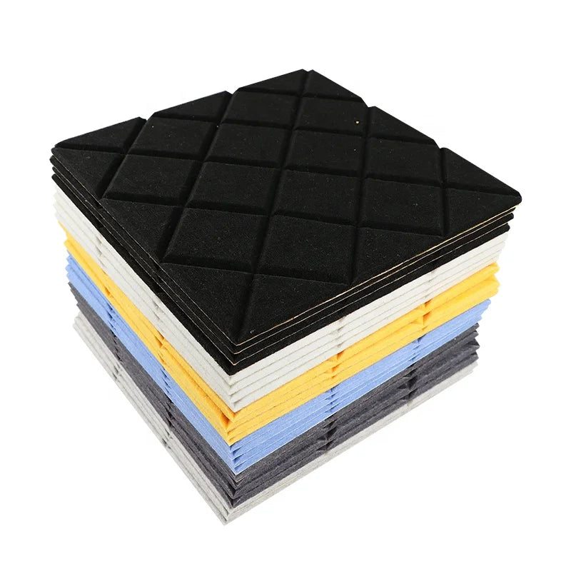 Support Custom Multiple Colors and High Density Pet Felt Embossed Polyester Fiber Sound-absorbing Board