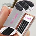 Private Label Volume Easy Fanning Eyelash Extensions 0.03 0.05 0.07 0.10 Automatic Easy Fans Blooming Lash Extension