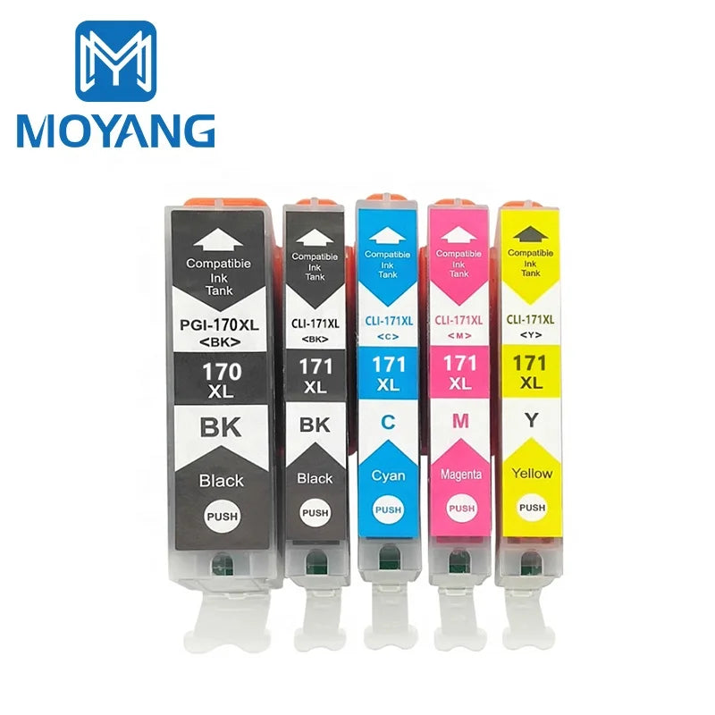 MoYang Compatible for CANON PGI-170 CLI-171 Ink Cartridge PIXMA MG5710 MG6810 MG7710 Printer Cartridges PGI170 CLI171