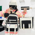 Cute 17-Inch Waterproof School Backpack Set Zipper College Style Beautiful Pencil Case Tote Bag Shoulder Bag Cartoon for Girls