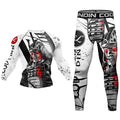 Custom Logo Rashguard MMA T-shirt +Pants MMA Shorts 4PCS/Set Brazilian Grappling Jiu Jitsu Bjj Boxing Rash Guard Sportswear