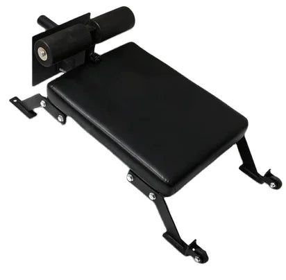 Mini Steel PVC Curl Workout Bench for Home Gym Hamstring Curl & Glute Exercise with Transport Wheels