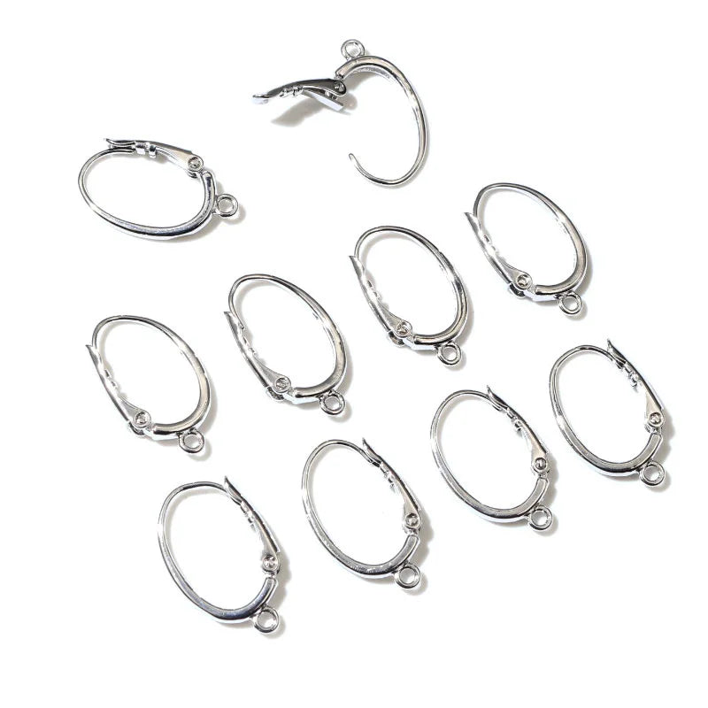Wholesale Brass Imitation Rhodium Plated Ear Hooks Earring Wires Hook DIY Jewelry Making Accessories Earrings