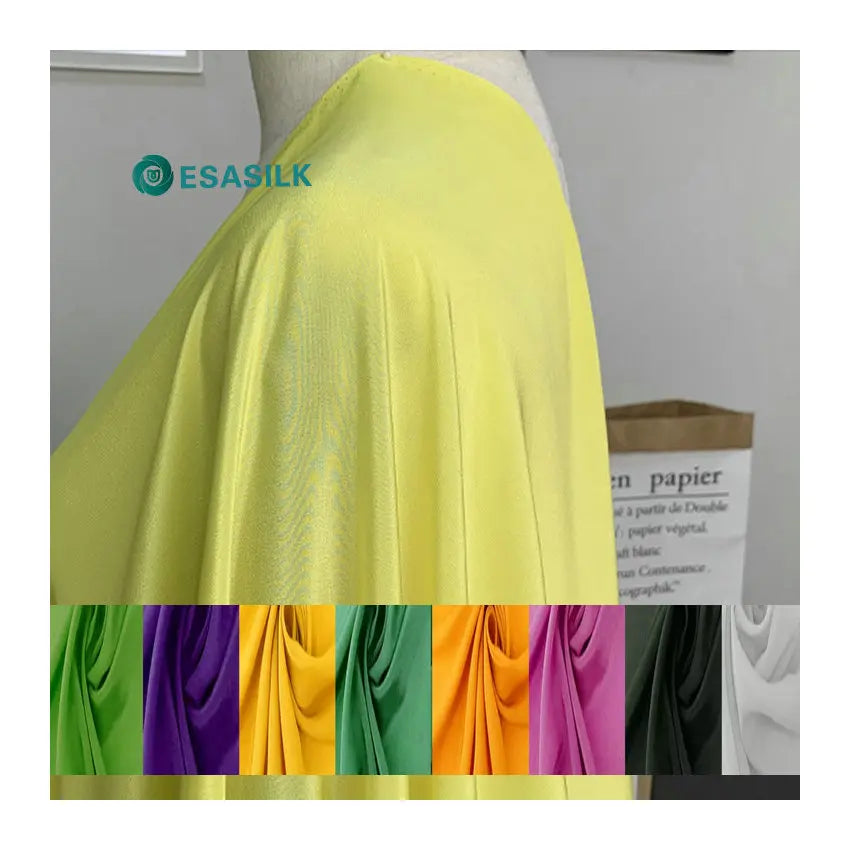 114cm Width 14momme 31 Colors Oeko-100 Certified 6A Grade Plain Dyed Pure 100% Mulberry Silk Crepe De Chine Dress Sleepwear