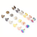 Double-Cap Double Cap Rivets Metal Brass Round Double Cap Studs Rivet 4MM 5MM 6MM 7MM 8MM 9MM 10MM 11MM 12MM 15MM for Leather