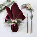 Handmade Classic PE Plastic Rose Napkins Rings Eco-Friendly Party Decor Elegant Table Accessories