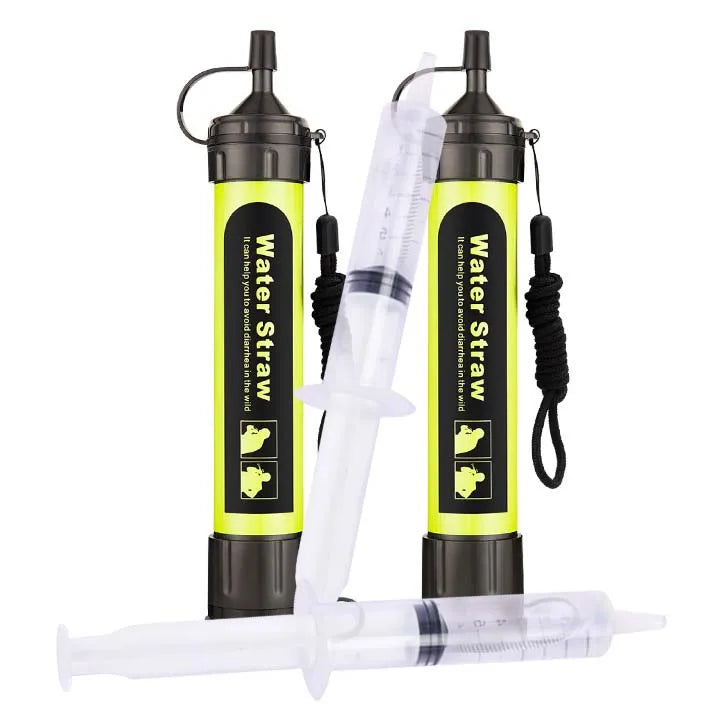 Outdoor Survival Portable Straw Water Filter 0.01 Micron Personal Water Purifier Straw for Camping Hiking Travel