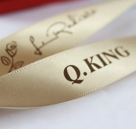 Wholesale Custom Logo Satin Ribbons Printed Personalised 0.6mm-2mm Silk Polyester Gift Ribbons with Satin Finish