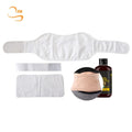 3pcs Set Reusable Organic Castor Oil Pack Wrap Kit with Magic Adjustable Belly Detachable PUL Castor Oil Pack Preventing Leakage
