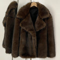 OFTBUY Women Faux Fox Fur Coat Lady Autumn Winter Warm Mid-length Jackets Artificial Imitation Fur Furry Outerwear Elegant Thick