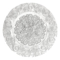 Luxury Wholesale Designer Silver Flower Glass Charger Plates Wedding Decoration Dinner Plate Chargers