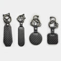 Professional Wholesale Custom Desgin Logo Car Brand Carbon Fiber Style Car Key Chain Microfiber Leather Metal Keychain