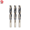 DZ HSS 135 Degree Split Point Twist Drill Bit Set Black & Gold Oxide with Reduced Shank by Silver and Deming