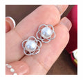 E1872 6-7mm DIY Natural Freshwater Pearl Charm Earrings Mounting Accessory 925 Sterling Silver Gold Plated  Jewelry for Women
