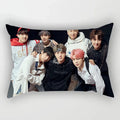 Beautiful 50x30cm Kpop BTS Print Pillow Case Fashionable Polyester for Home and Hotel Use Comfortable
