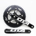 Ota 48T 130 Bcd Road Bike Single Speed Fixed Gear Crankset Crank Set Chainwheel Chain Ring Anodized Silver Anodized 44-52T Black