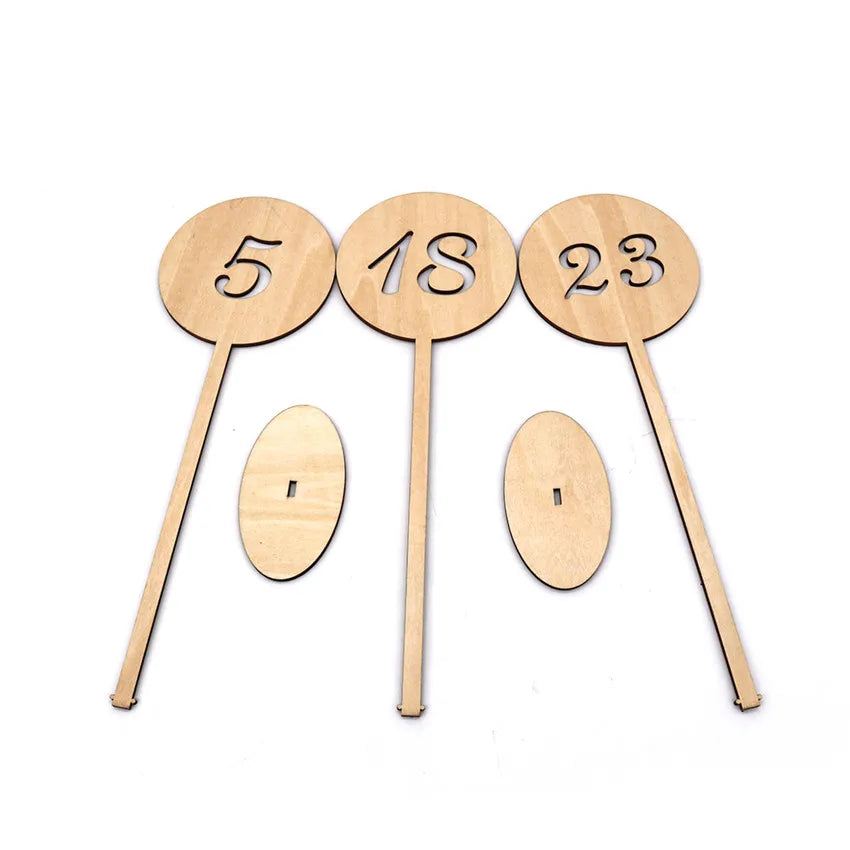 Party Decoration Wood Cards Table Numbers Cafe Wood Table Number Stand for Sale