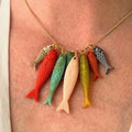 For Amazon Hot-Selling Exquisite Women's Koi Necklace with Link Chain Colorful Fish Pendant Personal Trend Fashion for Gift