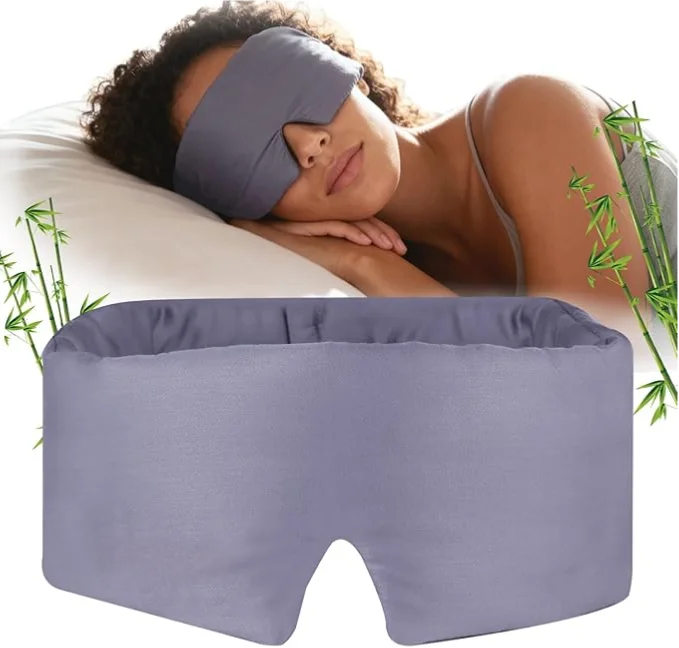Bamboo 3D Sleep Mask Blackout Eye Mask for Side Sleepers & Travel Zero Pressure Design OEM Custom MOQ 100 Pcs