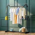Factory Wholesale Metal Clothes Hanger Rack Stand Bedroom Garment Racks Coat Rack Wood Hangers