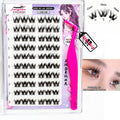 MJ3D Self Adhesive Eyelashes 60 PCS Pre-Glued Cluster Lashes No Glue No Remover 10-14mm C Curl 1 Step DIY Lash Save Time