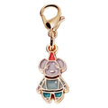 Zinc Alloy Enamel Keyring hang Charms Custom Bear logo Embossed Metal Tags Pendant for Diy Bracelet
