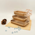 Ever Green Sushi/Sashimi Eco-Friendly Kraft Paper Container Lid Recyclable Matt Lamination Embossing Easy-Takeaway Sugar
