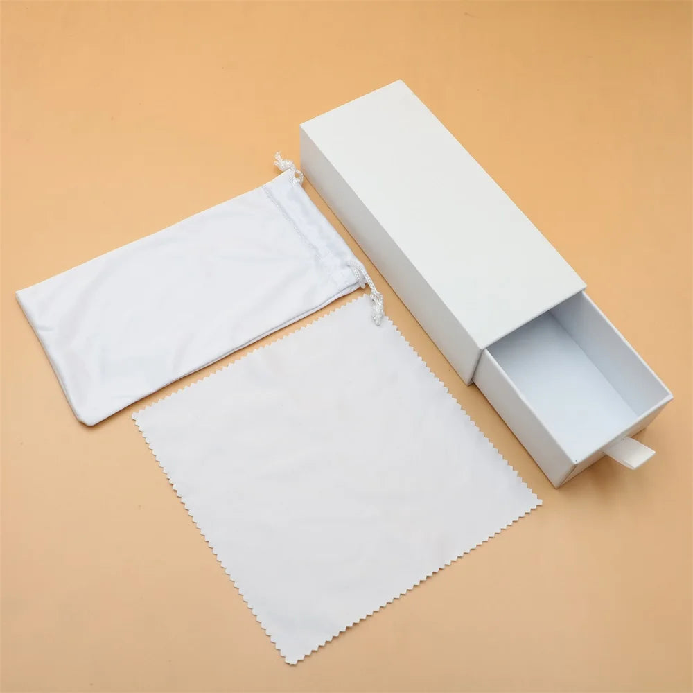 Hot Selling Sunglasses Drawer Box Glass Packaging Set Accessories Customize Logo Eyeglasses Case & Bag