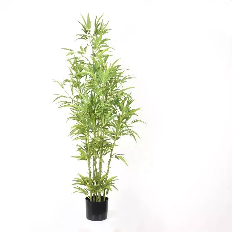Landscape Artificial Bamboo Set in Black Plastic Pot 150cm/180cm Contemporary Design