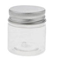 10pcs Clear Pet Plastic Empty Cosmetic Jars with Aluminum Cap Makeup Sample Body Scrub Container for Art Craft Storage