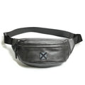 Small Casual Boy Mobile Phone Pu Leather Sport Side Chest Sling Crossbody Luggage Travel Shoulder Messenger Bag for Men Women