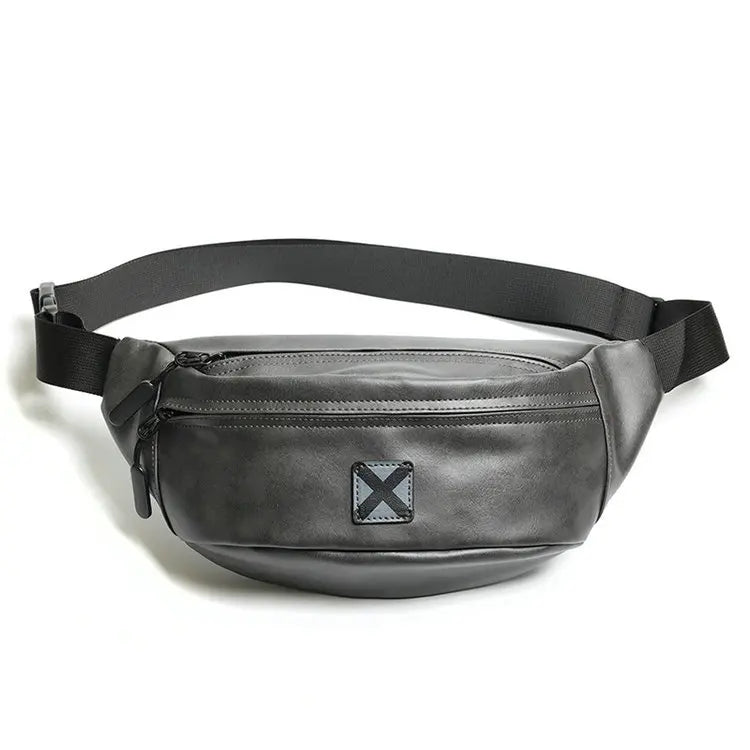 Small Casual Boy Mobile Phone Pu Leather Sport Side Chest Sling Crossbody Luggage Travel Shoulder Messenger Bag for Men Women