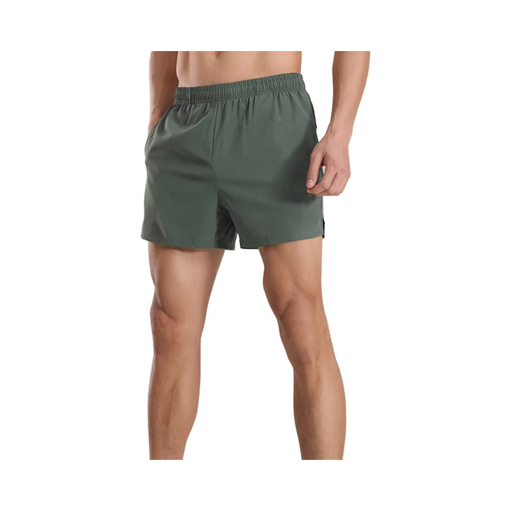 Men's Casual Running Quick-Drying Loose Fit Breathable Fitness Pants Plain Dyed Sports Shorts