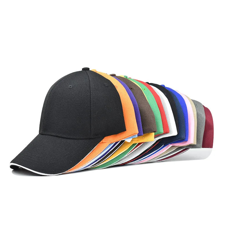 Wholesale Vintage Twill Thickened Sandwich Polyester Solid Color Baseball Cap for Unisex Outdoor Curving Shade Casual Sports