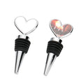 Personalized Sublimation Blank Metal Heart Shaped Wine Bottle Stopper for Wine