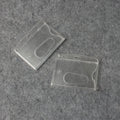 Plastic Double Side Card Holder Badge Holder  Holds 2 Cards  Polycarbonate Vertical Durable Rigid Clear Hard Plastic Badges